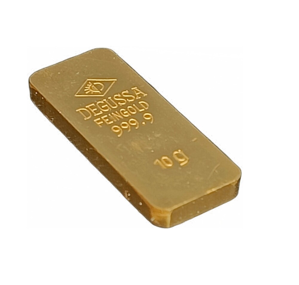 10 Gram goudbaar van Degussa