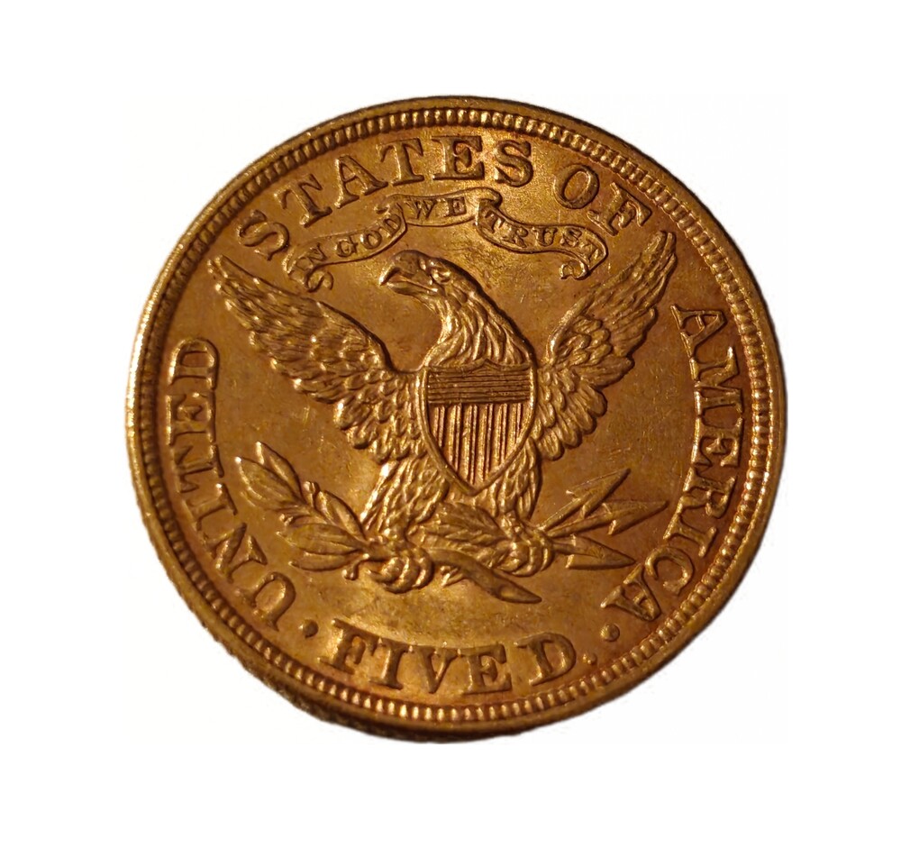 Gouden $ 5 USA Liberty Head
