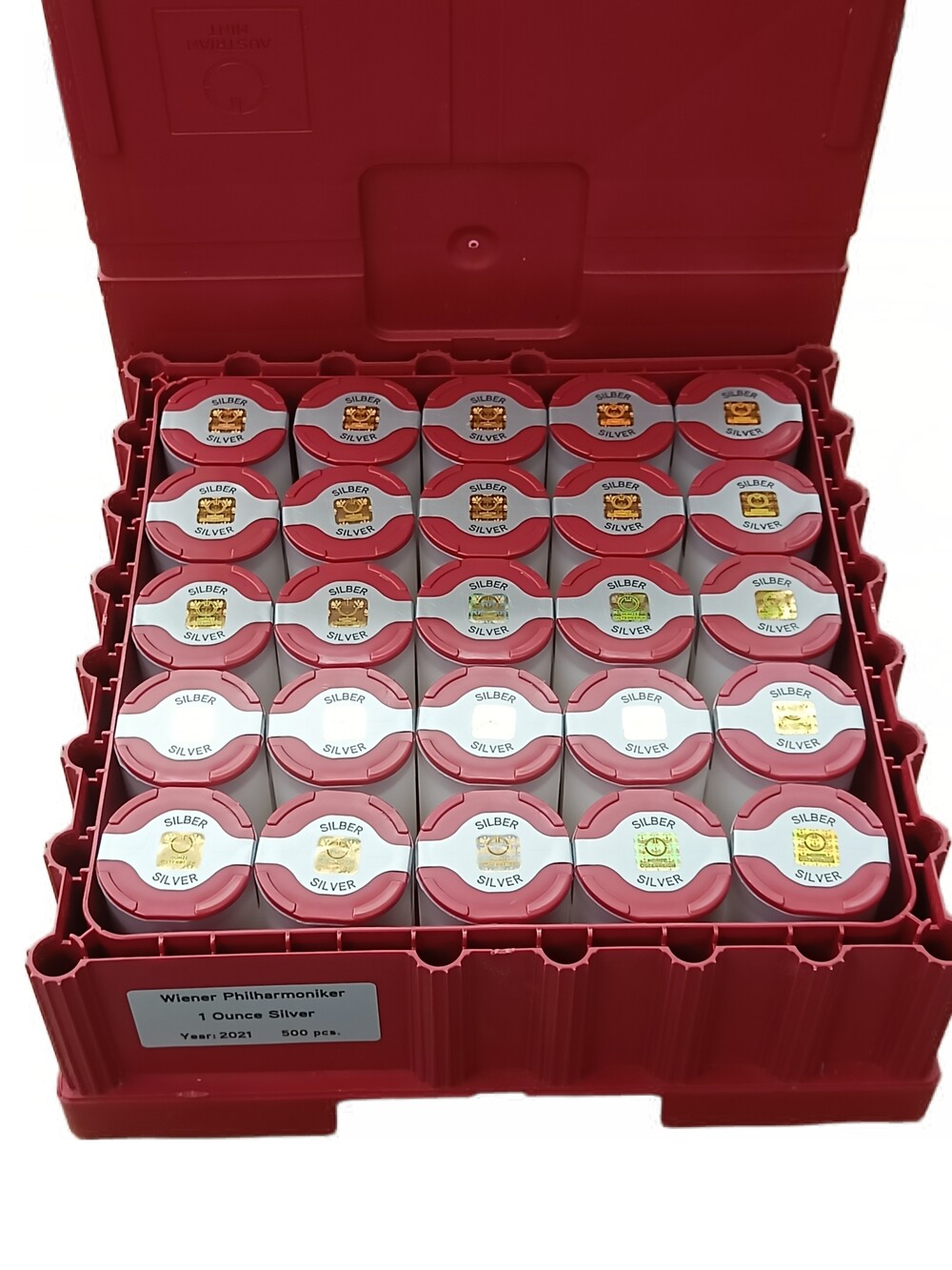 500 x 1 Oz zilveren Philharmoniker monsterbox