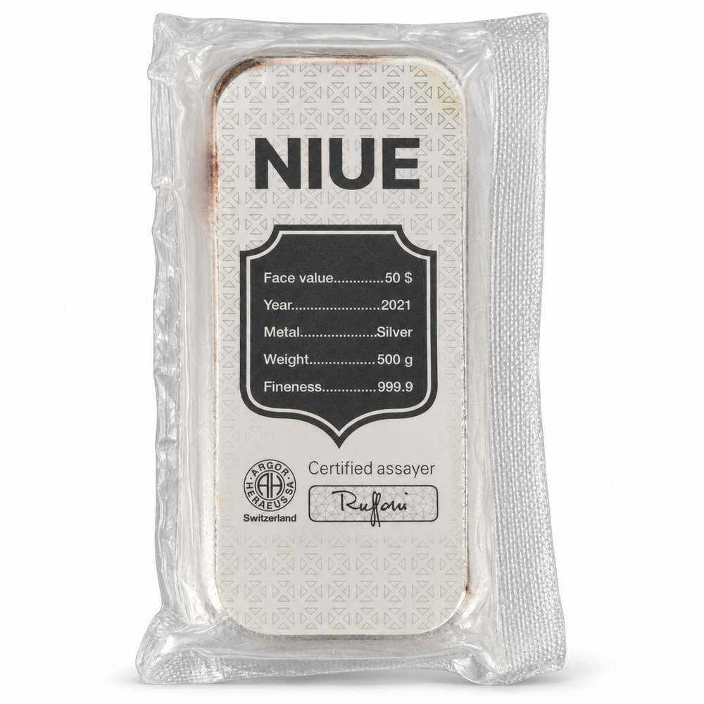 500 Gram zilveren muntbaar Niue