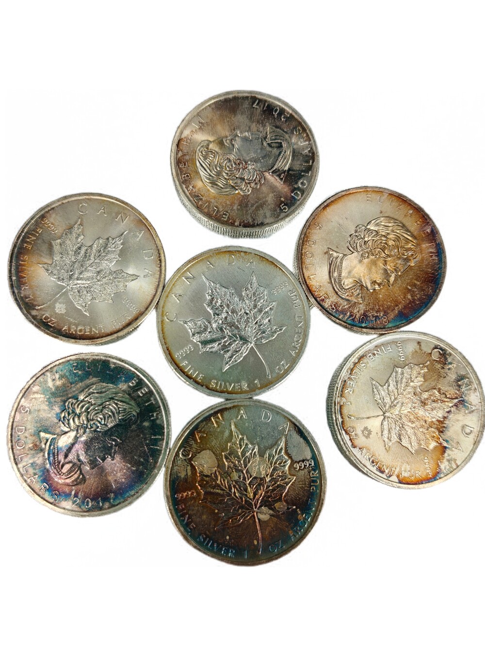 1 Oz zilveren Maple Leaf B-keuze