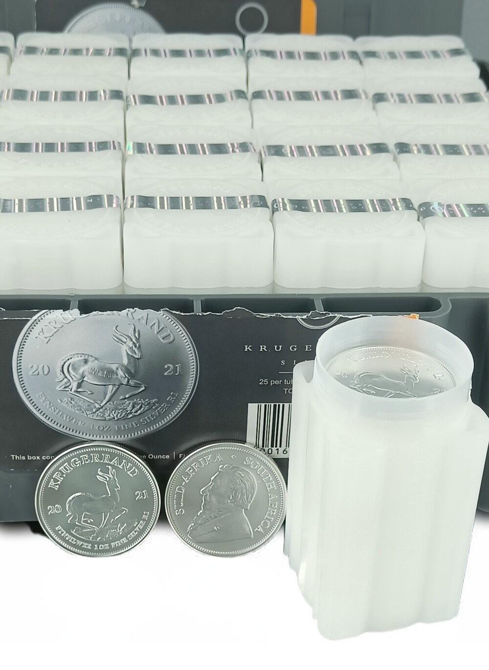 500 x 1 Oz zilveren krugerrand monsterbox