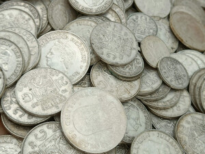 1 Kilo puur zilver Nederlandse guldenmunten