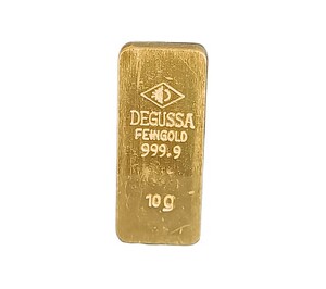 10 Gram goudbaar van Degussa