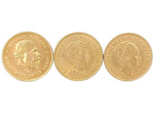 3 x Gouden tientje