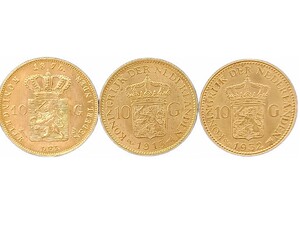 3 x Gouden tientje