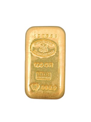 100 Gram goudbaar Metalor Swiss Bank
