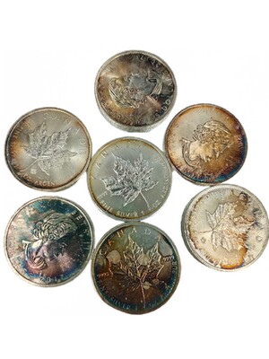 1 Oz zilveren Maple Leaf B-keuze